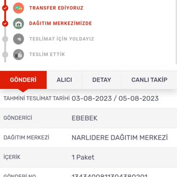 Ebebek Kargom Günlerdir Gelmiyor