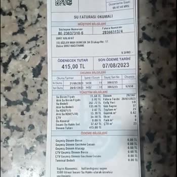 İSKİ Ve Yüksek Faturaları