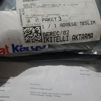 Sürat Kargo Adreslerin Yanlış Yazılması