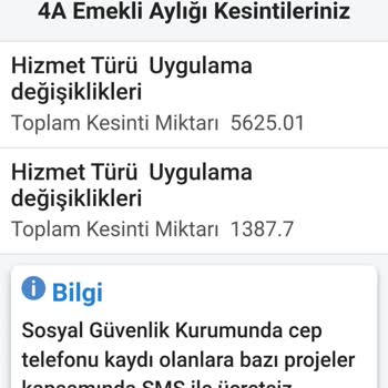 SGK Uygulama Değişikliği Kesintisi Hk.