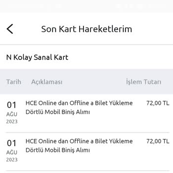 Nkolay Bir Adet Dörtlü Biniş Aldım Hesaptan İki Kez Para Kesilmiş