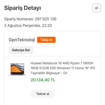 Hepsiburada Tutarsız Sipariş Geçmişi, Gizli Fiyatlandırma