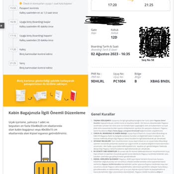 Pegasus Kontuar Check-in Bölümünün Erken Kapanması Valizlerimin Getirememe