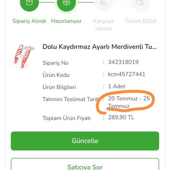 Attabebek Kargoya Verilmeyen Ürünün İptali Ve Para İadesi
