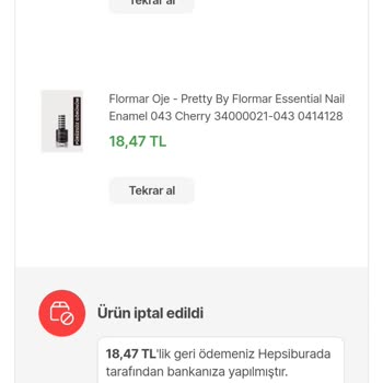 Hepsiburada Eksik Para İadesi