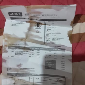 Watsons Siparişim Dökülmüş Halde Geldi
