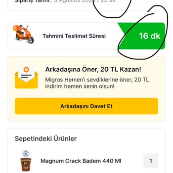 Migros Sanal Market Geciken Siparişler