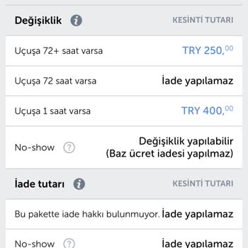 THY Bilet Değişikliği Yapmıyor