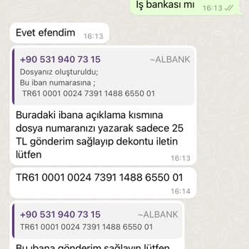 Albank İsminde Bir Hesap WhatsApp Üzerinden Kişisel Bilgilerimi Aldı