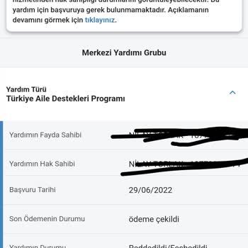 Aile ve Sosyal Hizmetler Bakanlığı Aile Destek Programı GSS İptal