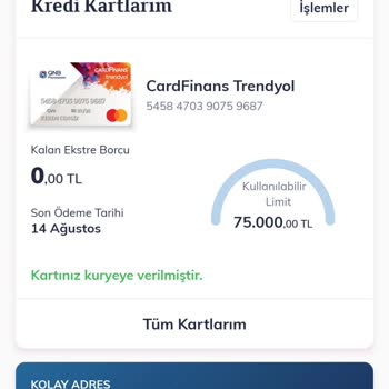 QNB Finansbank Kredi Kartı Teslimatı
