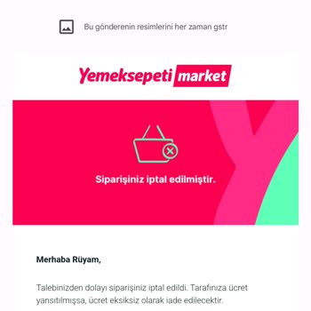 Yemeksepeti Market Para İadesi