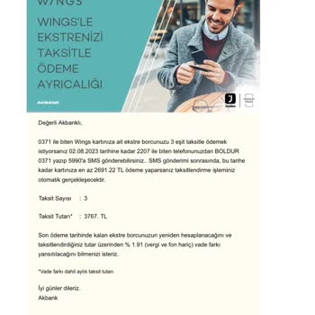 Akbank'ın Kampanyasına Sadık Kalmaması
