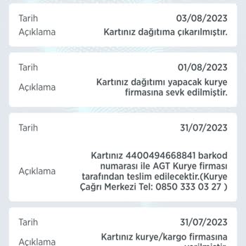 AGT Kurye Hizmetinden Memnun Kalmadım