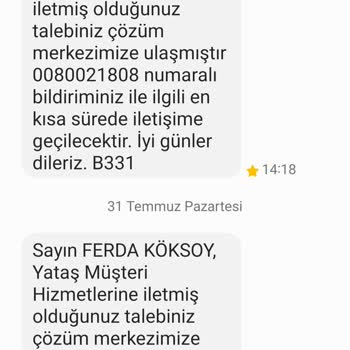 Yataş Cevap Doldurulan Formlara Ve Telefonlara Cevap Vermiyor