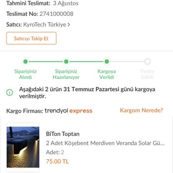 Trendyol Express Kargo Teslimat Sorunu