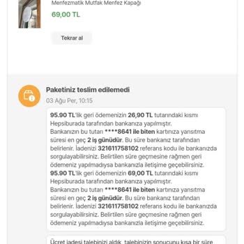 Hepsiburada Kargo Sebepsiz Yere İadesi