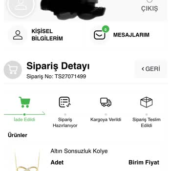 Lizay Pırlanta Ücret İadem Yapılmıyor.
