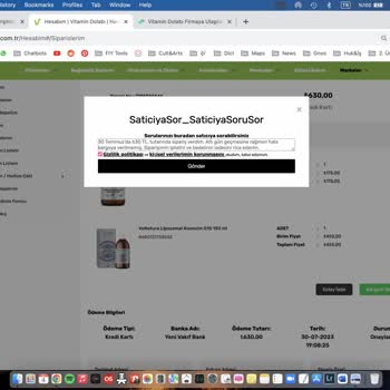 Vitamin Dolabı 6 Gündür Ürün Kargoya Verilmediğinden İptal & Bedel İadesi Talebidir