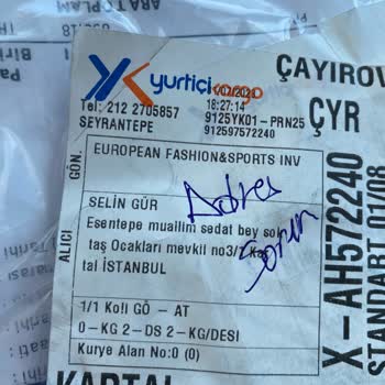 Yurtiçi Kargo Kartal Şubesi Yanlış Adres
