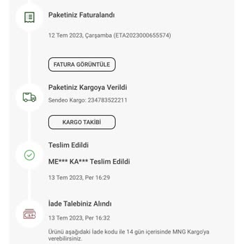 Karaca Home İade Kargom Kabul Edilmiyor