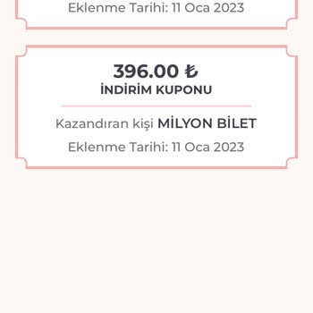 Milyon Bilet İndirim Kuponu Fiyaskosu
