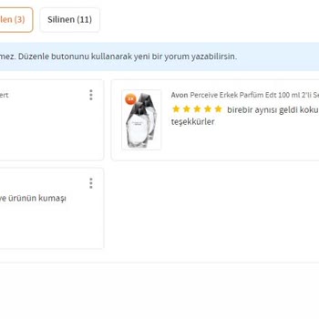 Trendyol Sipariş Yorumlarımın Engellenmesi