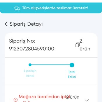 A101 Siparişinin Sürekli Sebepsiz İptali
