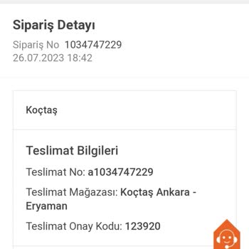 Koçtaş Teslimatı Geciken Ürün