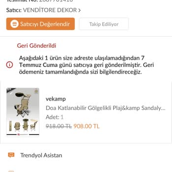 Trendyol'dan Aldığım Ürün Kayıp İlgilenilmiyor
