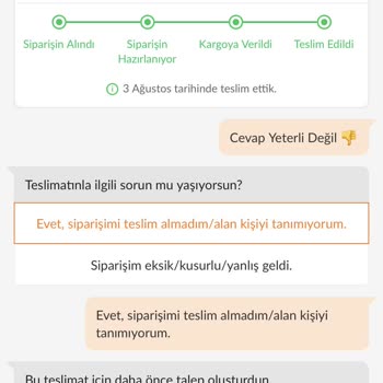 Trendyol Kargom Teslim Edildi Gözüküyor Ama Edilmedi