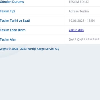 Yurtiçi Kargo Olumsuz Tazmin Raporu!