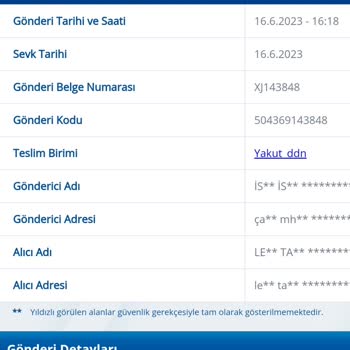 Yurtiçi Kargo Olumsuz Tazmin Raporu!