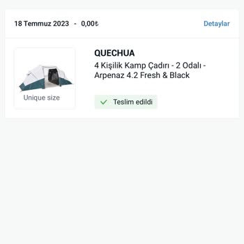 Decathlon Tarafından Teslim Edilmeyen Ve Bilgi Alınamayan Sipariş Hak.