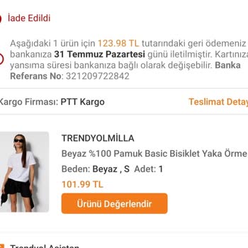 Garanti BBVA Garanti Trendyol İade Paramı Hesabıma Aktarma Yapmadı