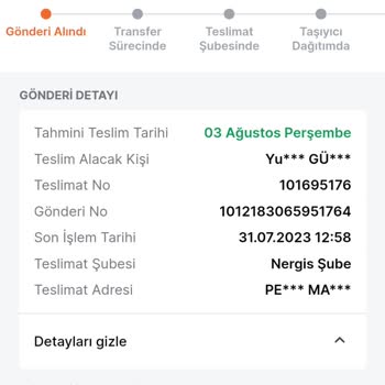 Trendyol Express Kargo Gecikme İstenilen Tarihte Verilmemesi