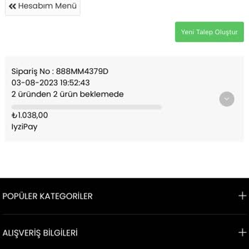 Meysadesiign Sayfasında İade Görünüyor Ama Yapmıyor