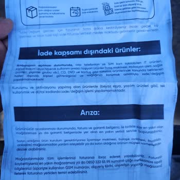Teknosa Ürün Aldım Ürünün Arkasında Durmuyor