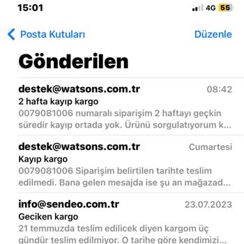 Watsons 3 Haftadır Kargom Kayıp, Muhatap Bulamıyorum