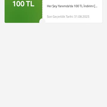 Vodafone Yanlış Hediye Çeki