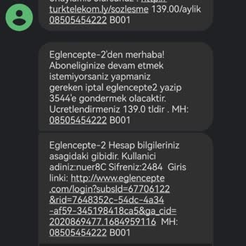 Eğlen Cepten Anında İptal Etmeme Rağmen 149 TL Kesmiş
