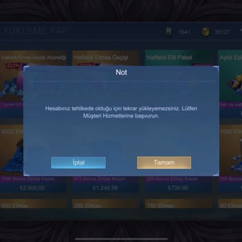Mobile Legends Hesabınız Tehlikede Hatası