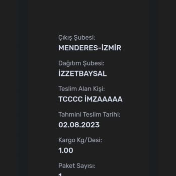 Aras Kargo 'da Teslim Edildi Görülüp, Gelmeyen Ürün