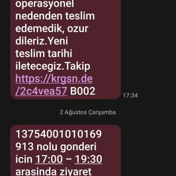 KARGOMsende Teslim Edilmeyen Kargo