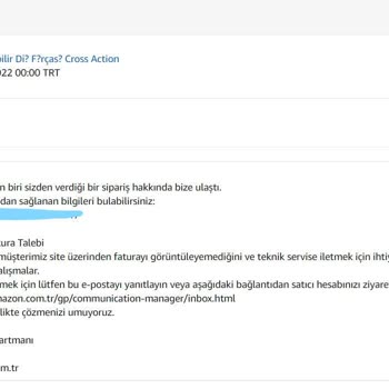 Mirfa Bilişim Amazon TÜRKİYE'DE Aktif Bulunan Onaylı Satıcının Fatura Göndermemesi