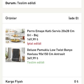 English Home Ürün İptalini Kendisi Yapıyor.