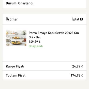 English Home Ürün İptalini Kendisi Yapıyor.