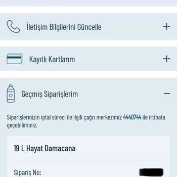 Hayat Su Teslim Edilmeyen Su Siparişi
