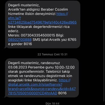 Arçelik Servis Randevu Sorunu