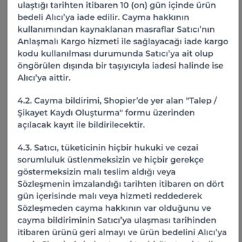 Shopier İade Hakkı Yok Diyor